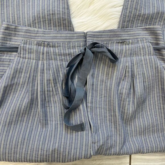 Stevie Hender Blue Striped Linen Pants - Picture 3 of 13